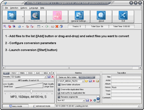 Screenshot for 123 Audio Converter 2.5